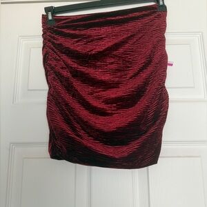 Naked Wardrobe Red Strapless Bodysuit